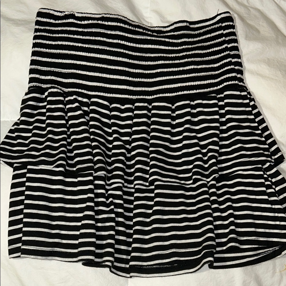 Socialite Black and White Bubble Mini Skirt